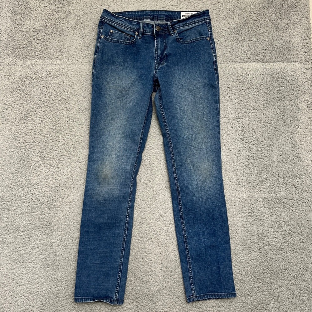 Buffalo David Bitton Jackson Jeans Mens 32x32 Straight Stretch Blue Excellent - Picture 3 of 10
